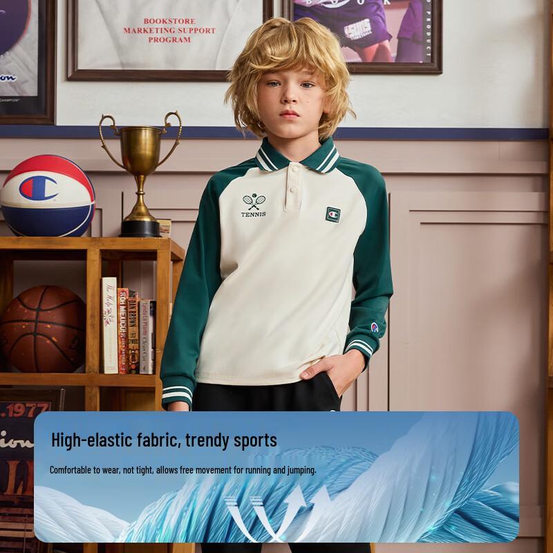 Champion Kids' Retro Tennis Polo Long-Sleeve T-Shirt