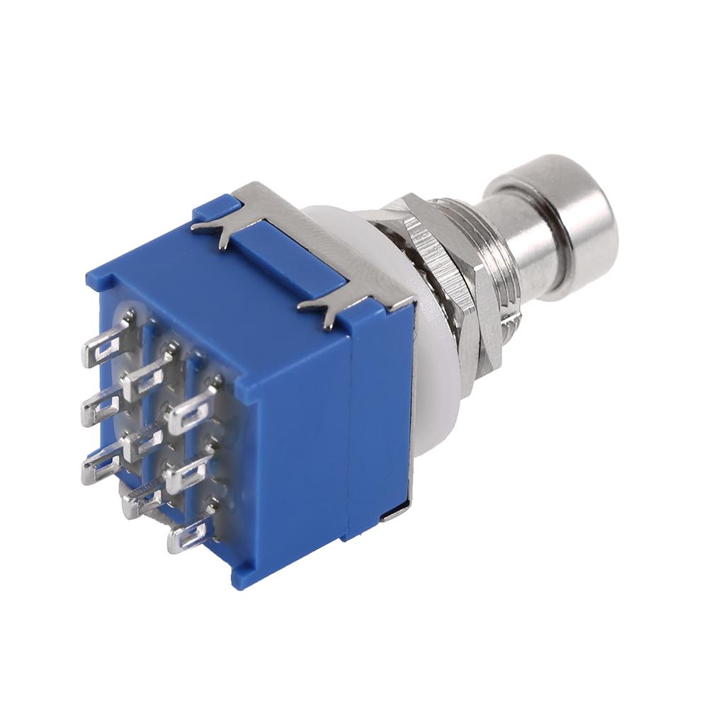 9-Pin 3PDT Guitar Effects Stomp Foot Switch On/Off Mini Electric Guitar Effects Foot Switch Replacement Musical Instrument Parts