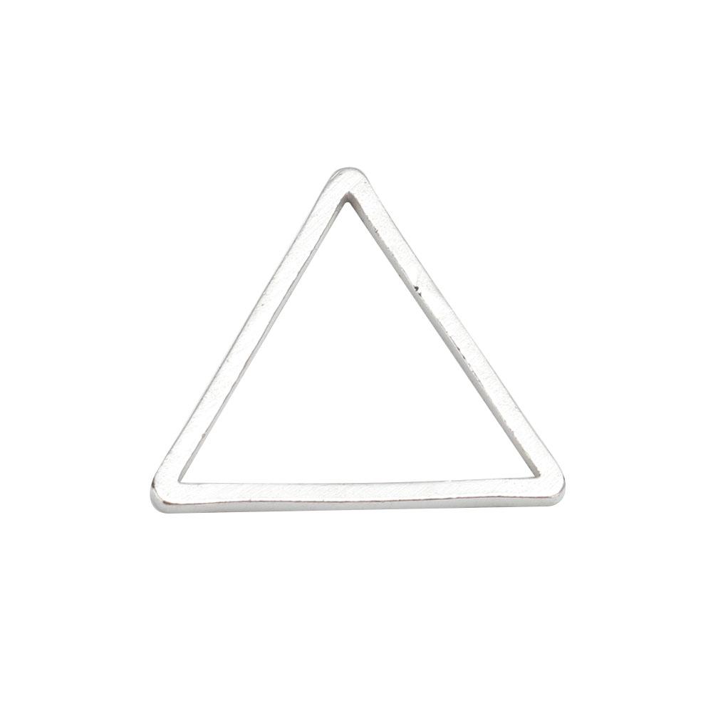 20pcs Geometric Hollowed Pendant DIY Craft Jewelry Earrings Making Accessories (15mm Triangles)