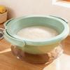 Plastic Rice Washing Bowl Sturdy Grain Washing Basin Double-Layer Drain Basket  Vegetable Washing