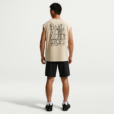 Nike Tank Tops Men's Desert Khaki Crew Neck Moderate