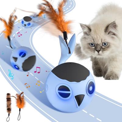 ORSDA Cat Toy, Interactive Cat Ball Toy for Indoor Cats, Indoor Adult Cats and Kittens of All Breeds, High-Speed Rolling Motion Activated,