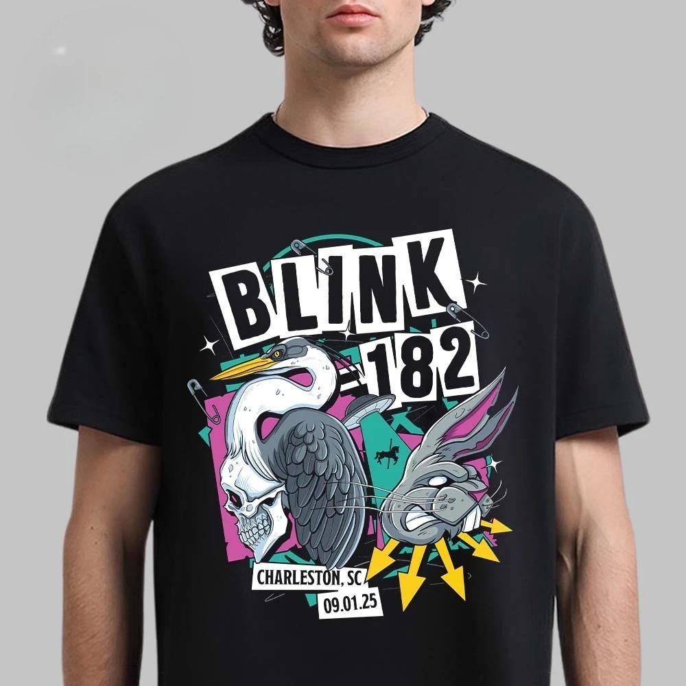 2026 Summer Blink 182 Gilford New Hampshire Missionary Impossible Tour Venue Tee At Bank New Hampshire Pavilion