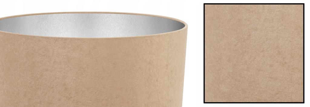 Hanging Lamp, Ceiling Chandelier, Chrome, Velvet Lampshade