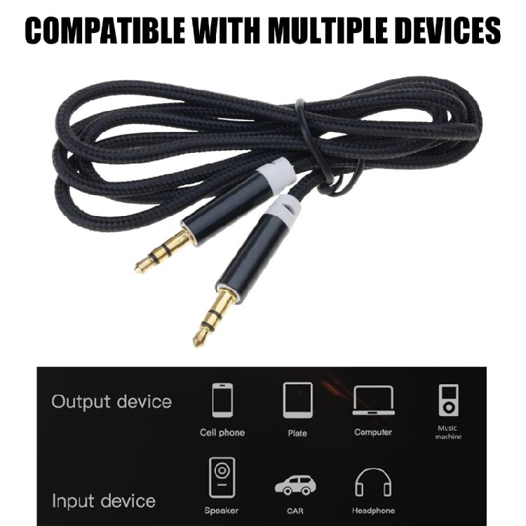 100cm 3.5mm Male To Male Extension Wire Copper Adapter Cord Car Computer Mobile Phones Wire Extender Line