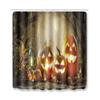 Halloween Shower Curtain Floor Mat Combination Four-Piece Set Bathroom Toilet Carpet Shower Room Foot Mat