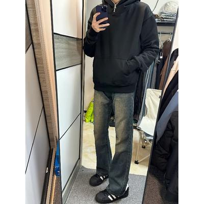 Retro Jeans Men'S Autumn New Style Explosive Street Hooligan Handsome Casual Pants For Teenagers Loose Straight Leg Wide Leg Men'S Pants