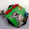 1pc Tom and Jerry Automatic Open Close Umbrella with 8-Rib Windproof Canopy Compact Portable Travel Umbrella10276