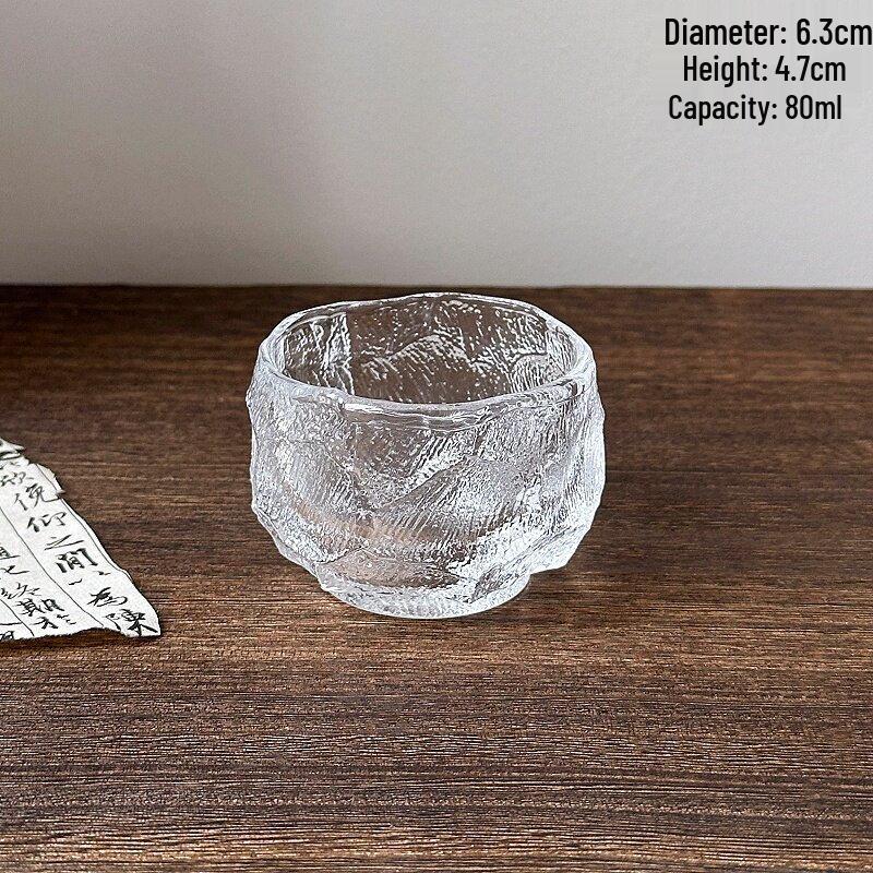 Qiwei Japanese Glass Hand-Pour Coffee & Tea Cup with Lid