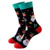 Unisex Christmas Pattern Long Cotton Socks, Knit Socks