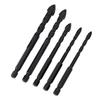 5PCS Set Masonry Drill Bits Cemented Carbide 14 Inch Hex Shank Professional Concrete Drill Bits