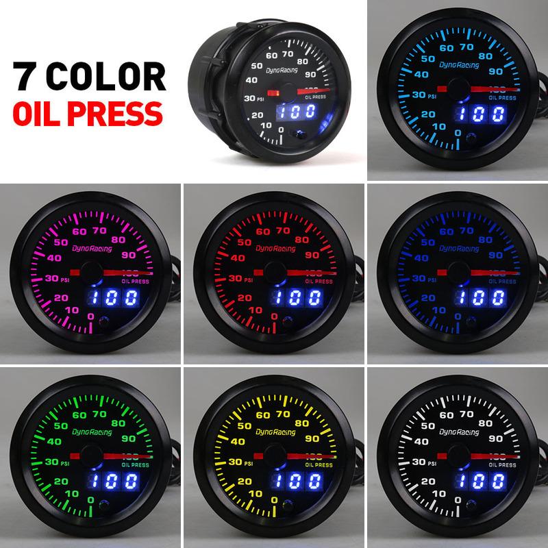 Dynoracing 2`` 52mm Dual Display Oil
