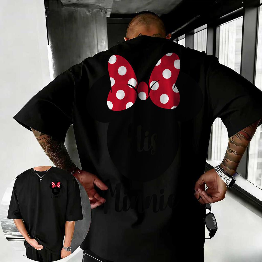 T-shirt Estiva Disney Topolino 2026 100% Cotone Manica Corta Casual Ampio Traspirante per Uomo e Donna