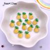 50 Uds resina mezclada brillo colorido Mini melocotón pera uva manzana cereza limón caqui rábano fruta alimentos Nail Art Flat Back Rhinestone
