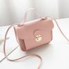 New Napa Pattern Women's Portable Change Small Square Bag Summer Bag Lid Lock Small Bag