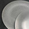 Stainless Steel Serving Tray Retro Rustic Dish for Steak Dessert Edgeless Round Plate for Home Camping Kitchen