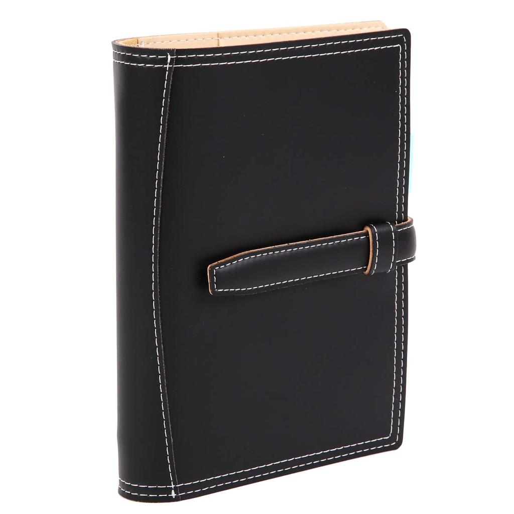 Monobox Japan Vegan Leather A5 Sticky Note 10 Easy To Refill Refill Planner, Size, 6-Hole, Double-Stitched, Pocket, Refills, Clean, Business-Specific