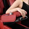 Red Leather Car Armrest Cushion Cover Center Console Pad Protector Accessories .