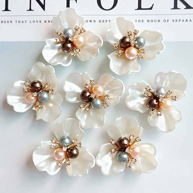 1 Pcs Pearl Daisy Flower Plate Torus Alloy Accessories Diy Handmade Jewelry
