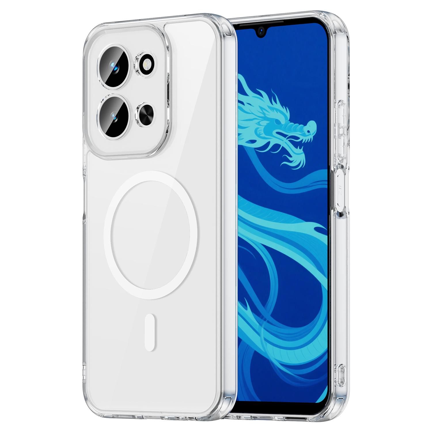 

For Xiaomi Redmi 15C 4G/15C 5G/Poco C85 Phone Case, Magnetic Shockproof Transparent Cover for Xiaomi Redmi 15C 4G/15C 5G/Poco C85 белый