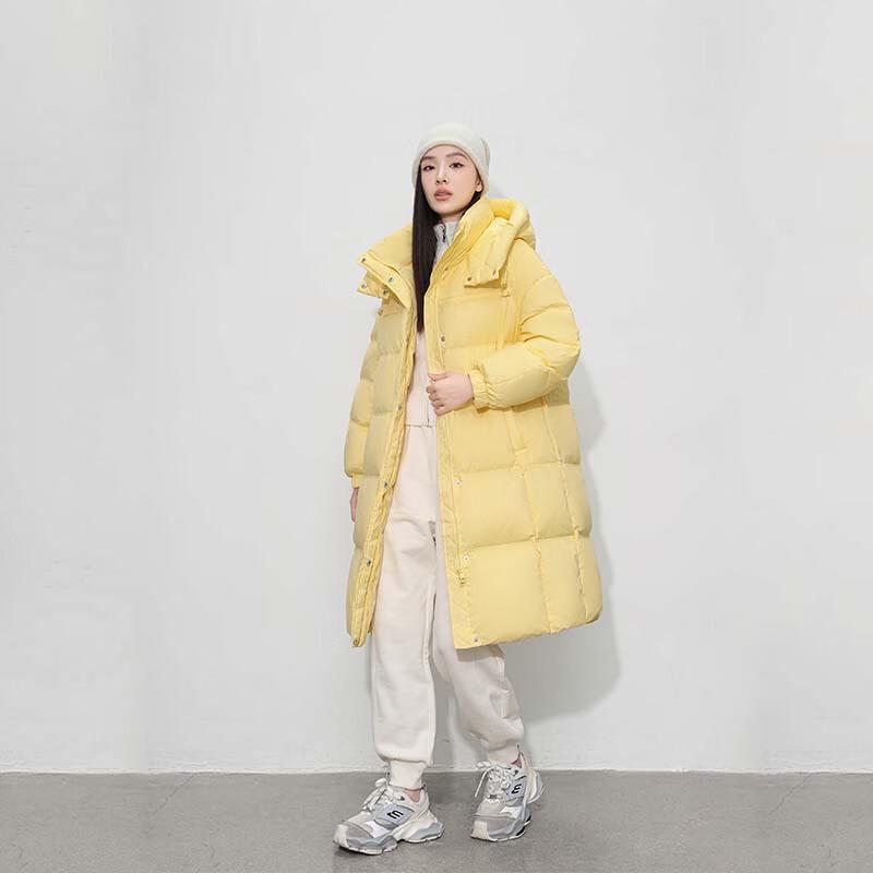 YAYA Women's Long Hooded Down Puffer Coat