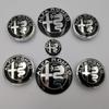 7pcs 74mm Car Hood Trunk Steering Wheel Badge for Alfa Romeo Brera 159 New Spider Giulietta 156 Mito Giulia 147 Wheel Center Cap