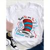 Creative Quotes Hat Pattern Printed Casual TShirt Short Sleeved Womens Clothing Funny Graphic Soft Top Vintage TShirt