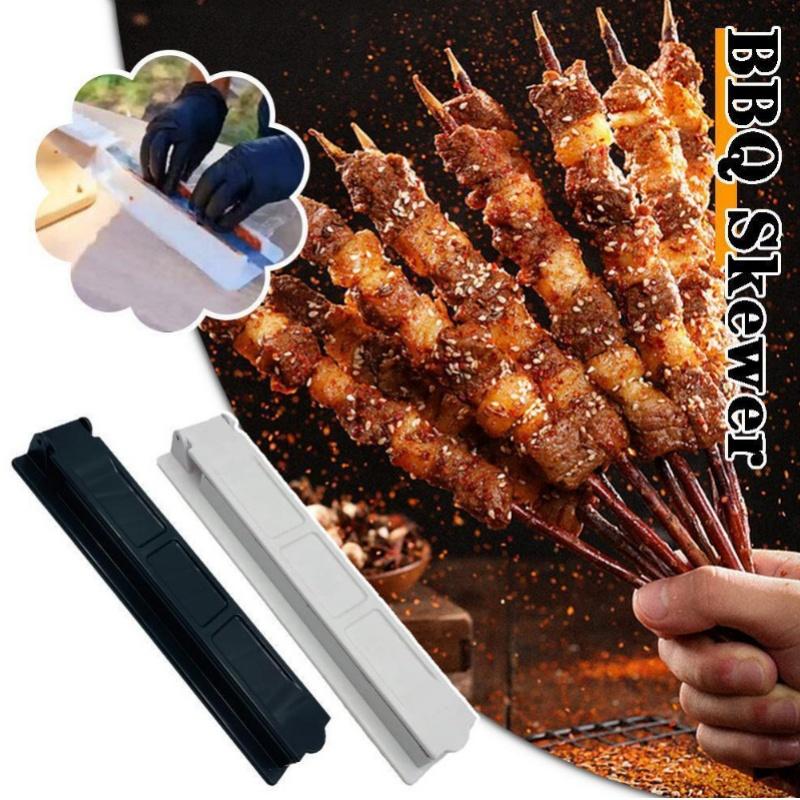 Barbecue Skewer Mold Portable Outdoor Press Barbecue Meat Device Tools Kebab Mould BBQ Tools Multifunction Skewer Manual Mould