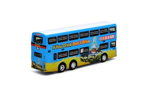 Tiny City 1/110 Dennis Dragon KMB 11m Zero Accidents (33A) "Zero Accidents on the Road, Love for Hong Kong People" Double-Decker Bus Diecast Model Car