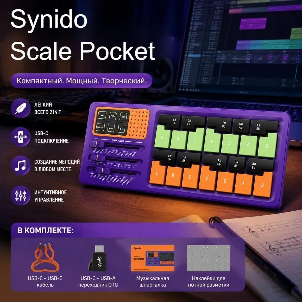 Synido Scale Pocket Midi Keyboards Portable Electronic Music Instruments