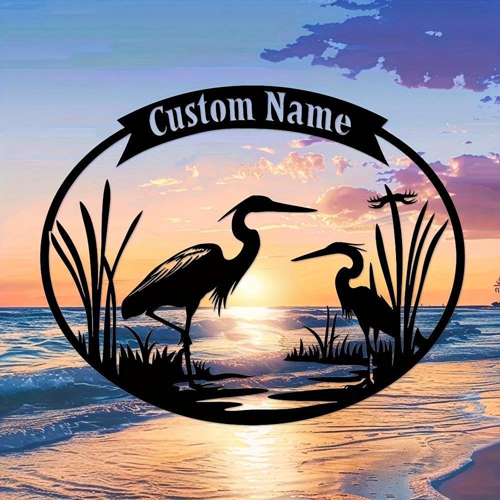 Unique Exclusively Designed Custom Metal Wall Art Ostrich Pattern Versatile Indoor Outdoor Party Holiday Gift