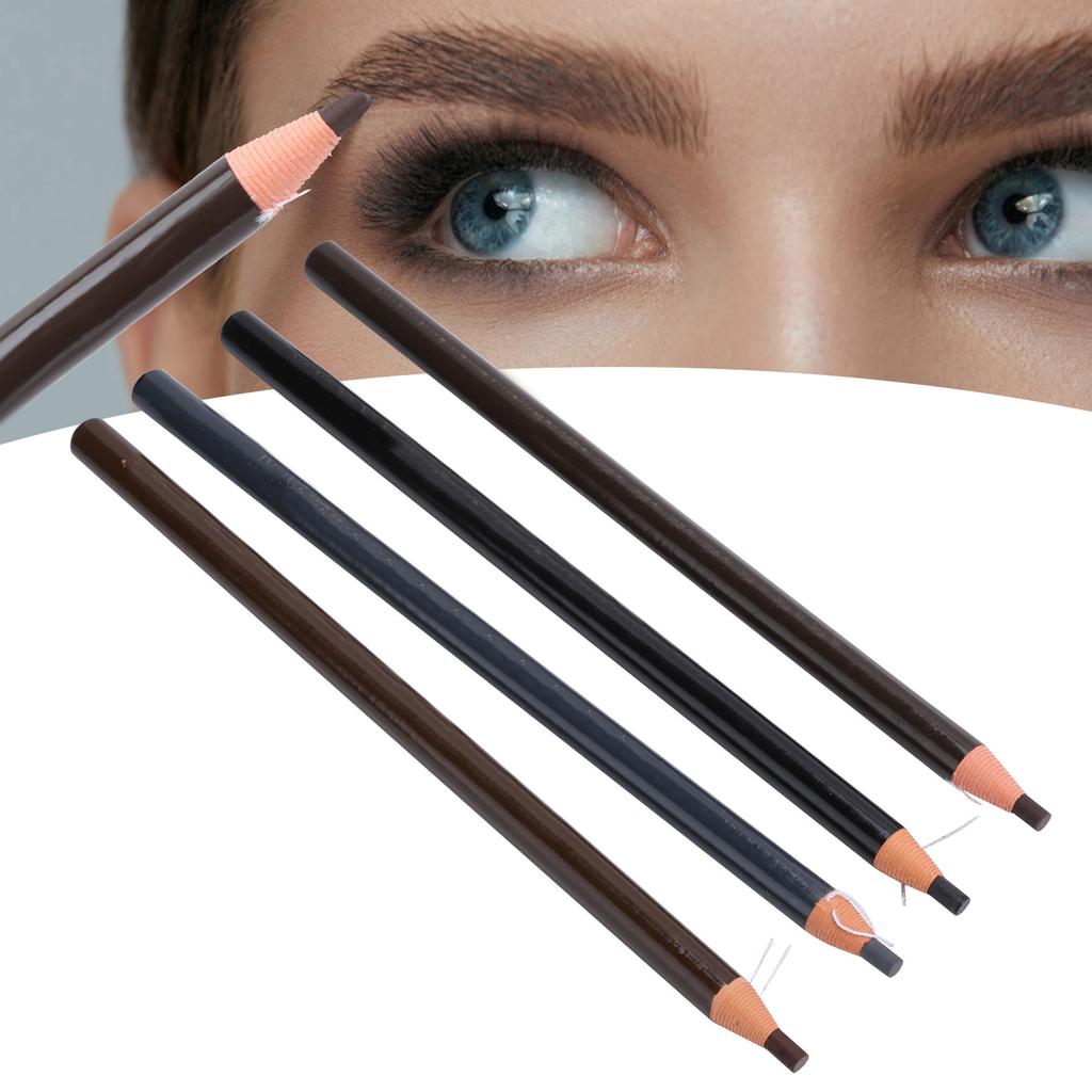 4pcs Eyebrow Pencil Longlasting Waterproof Nature Eyebrow Pen Cosmetic Tools Supplies
