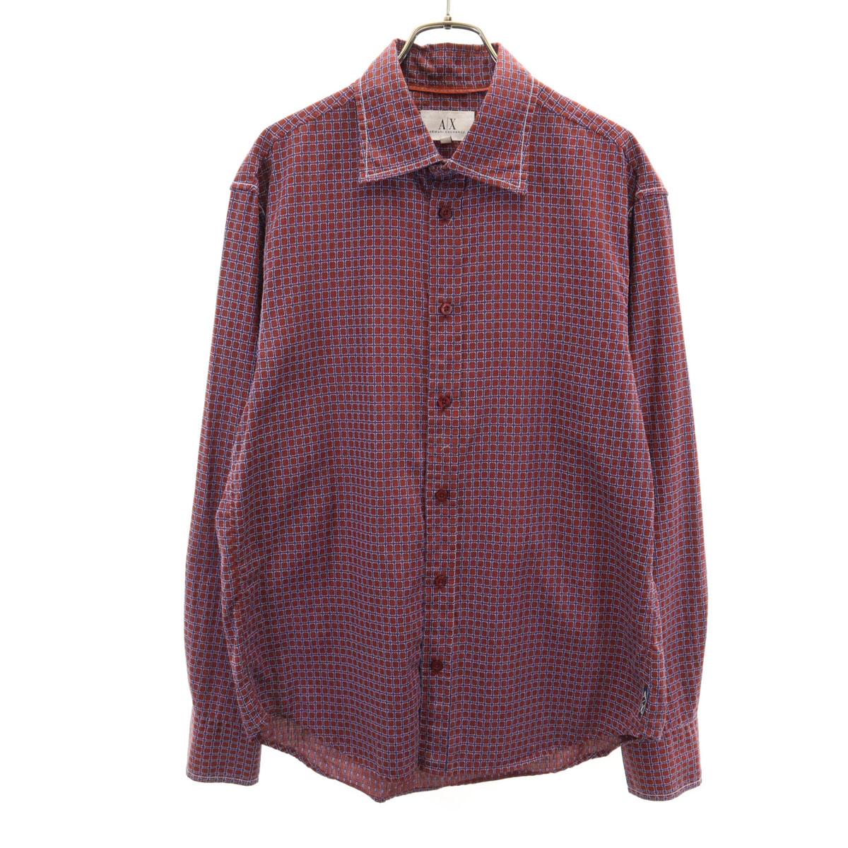 

ARMANI EXCHANGE Overall handle Long sleeve Cotton shirt M Brown Men s Used