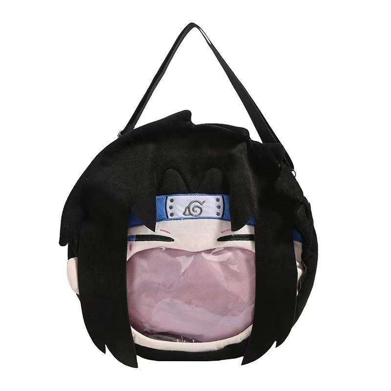 

Рюкзак Учиха Саске Наруто Плюшевый Большой вместимости для ежедневного использования Подарок для подростка