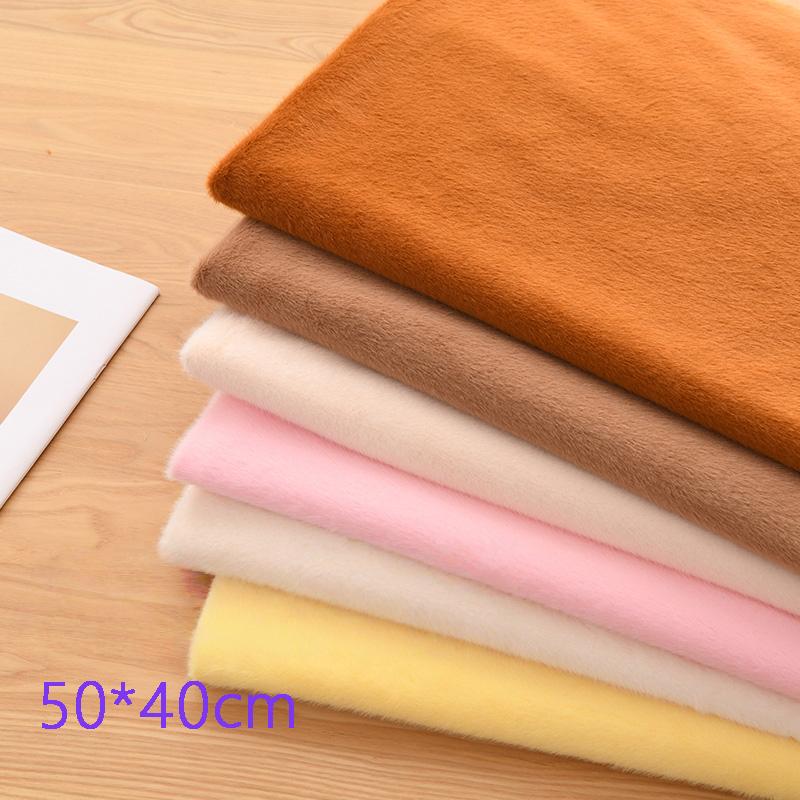 High-Grade Imitation Mink Fur Fabric Velvet Wool Fabric Warm and Soft for DIY Plush Toy Clothing Thickened Cloth for Handmade