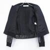 paco rabanne Black Cotton PVC Circle Hardware Sleeve Jacket Jacket 36 blackUsed