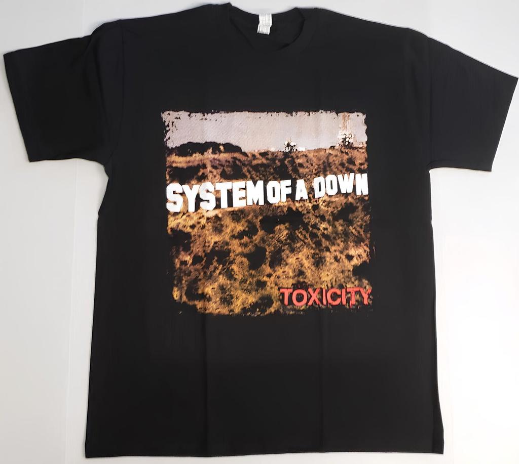 SYSTEM OF A DOWN Toxicity T Shirt Size S-4X Black Casual Gildan 5000