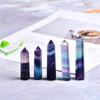 Hexagonal Column Natural Colorful Fluorite Energy Stone Raw Stone Ornaments  Office
