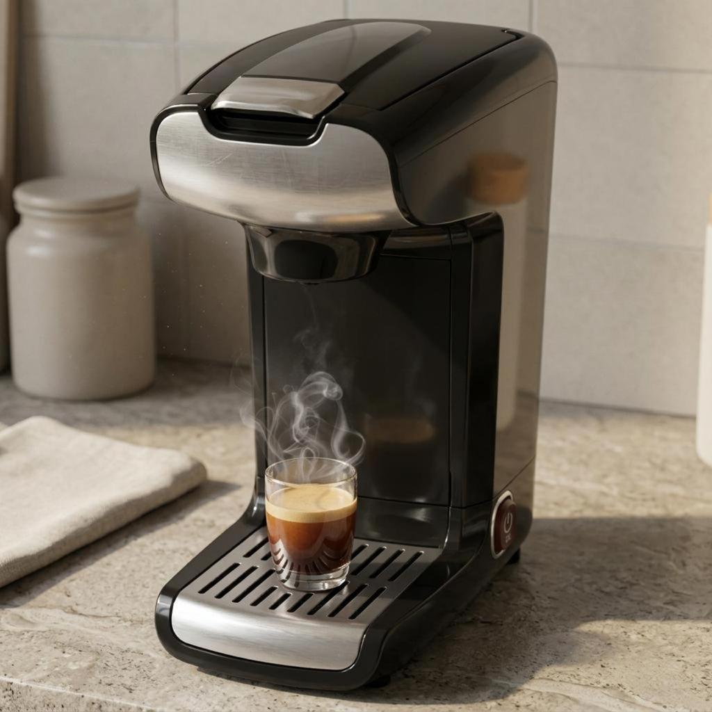Capsule Espresso Machine Easy To Use Pod Rich Crema Kitchen Appliance for Office