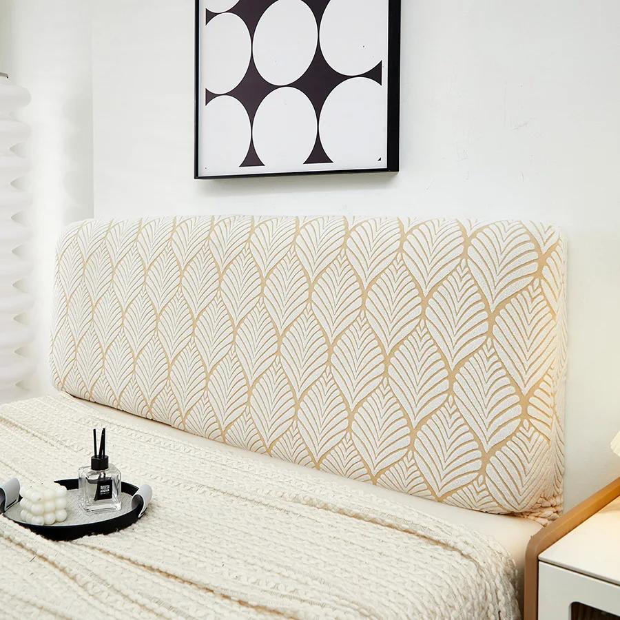 

Новый однотонный жаккардовый утолщенный чехол для изголовья, полностью обернутый чехол для спинки изголовья, чехол для изголовья Funda De Cabecera 120cm оранжевый