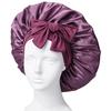 Extra Large Satin Bowknot Sleep Cap for Women's Hair Care