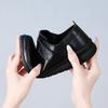 Women's Black Loafers Moccasins Casual Slip On Walking Shoes for Mother Plus Size