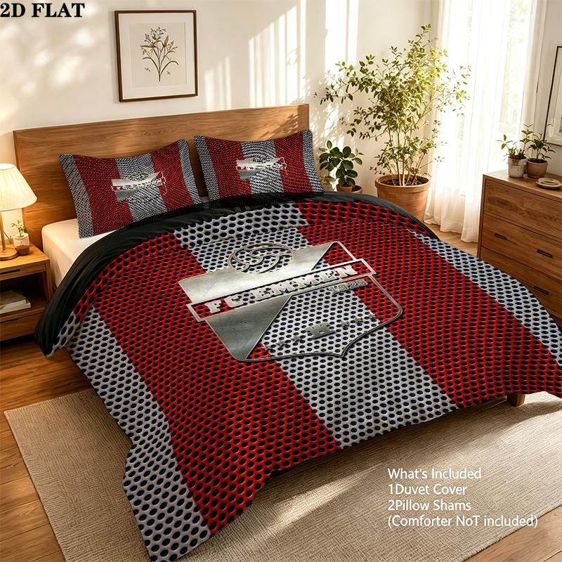 Fc Emmen Bedding Quilt Set Quilt Cover Pillowcase Home Decoration Birthday Gift (1 * duvet cover + 2 * pillowcase, without core)