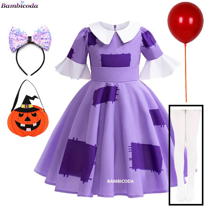 Anime Pomni The Amazing Digital Circus Cosplay Kostuum Jumpsuit Halloween Pak Purim Kostuum Cartoon Cosplay 5T(120) pink