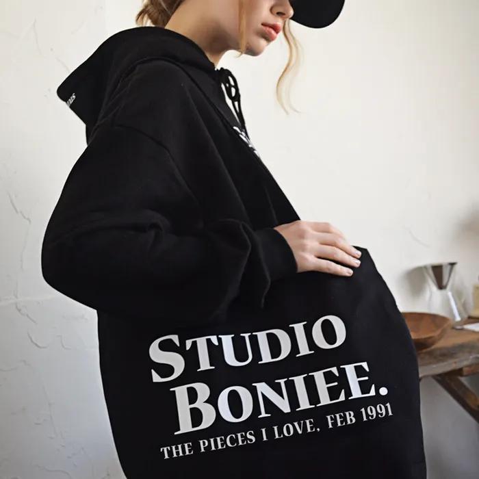 Logo Typo Eco Shoulder Bag Black