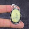 Yellow Turquoise Gemstone Handmade 925 Sterling Silver Gift Pendant 2.17" J1Q14