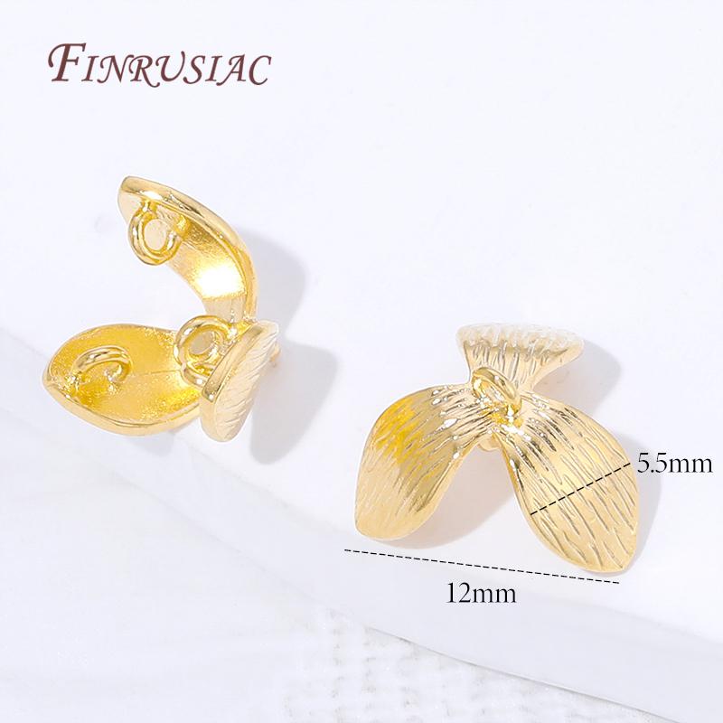 

18K Gold Plated Brass Flowers Bead Tassel End Caps,Fringe Bead Caps For Earrings Making Accessories,DIY Jewelry Findings 2 pieces
