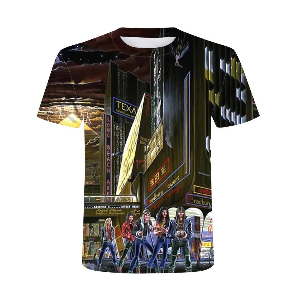 2025 New Summer Tide Muscle Warrior Pictures Men's T-shirt Casual 3D Printed T-shirt Hip Hop Metal Personality Crewneck Top 6XL