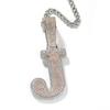 THE BLING KING Big Bold Single Letter Pendant Initial Letter A-Z Micro Paved Out 5A Cubic Zirconia Charm Necklace Hiphop Jewelry