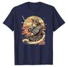 Samurai Cat TShirt Japanese Ukiyoe Cat Samurai Graphic Tee Cherry Blossom Katana Warrior Shirt  Aesthetic Cat Lover Gift